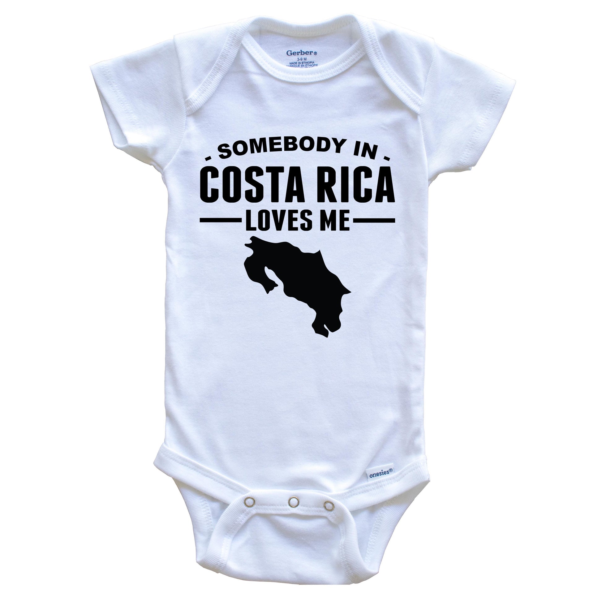 Somebody In Costa Rica Loves Me Baby Onesie