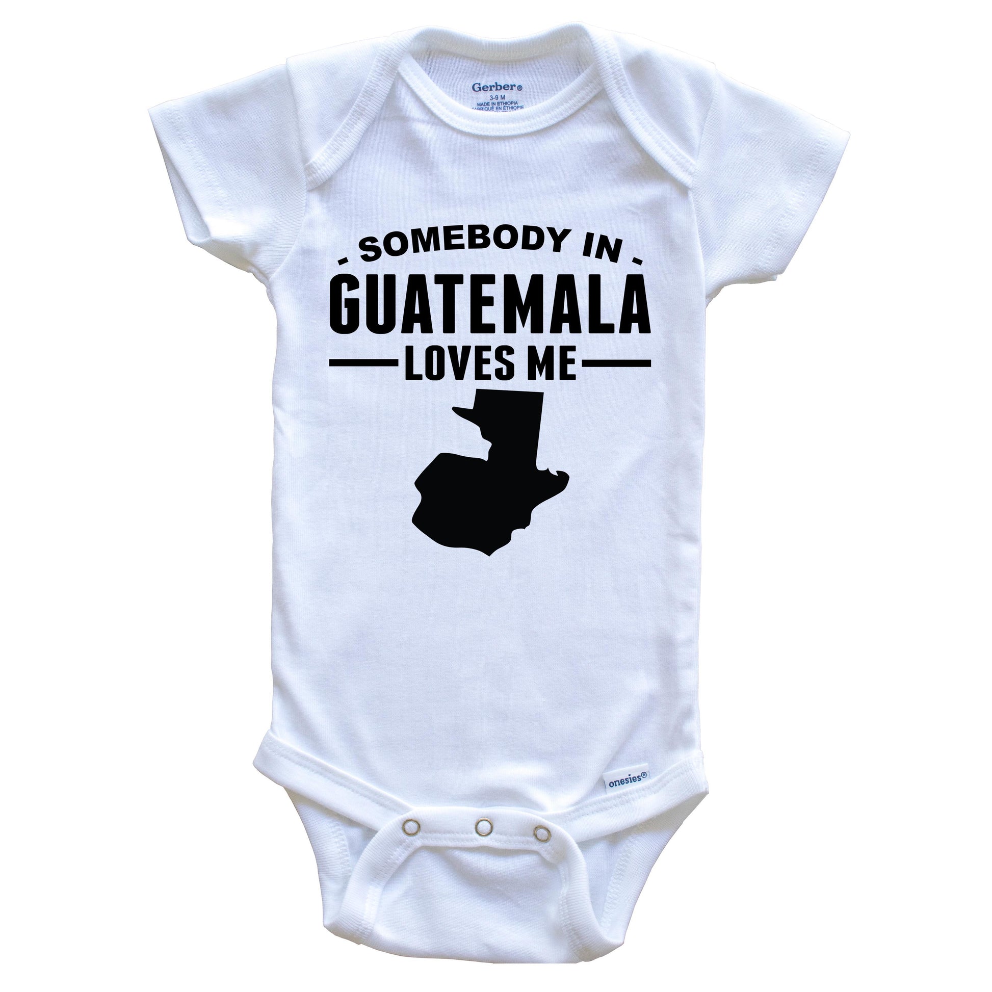Somebody In Guatemala Loves Me Baby Onesie