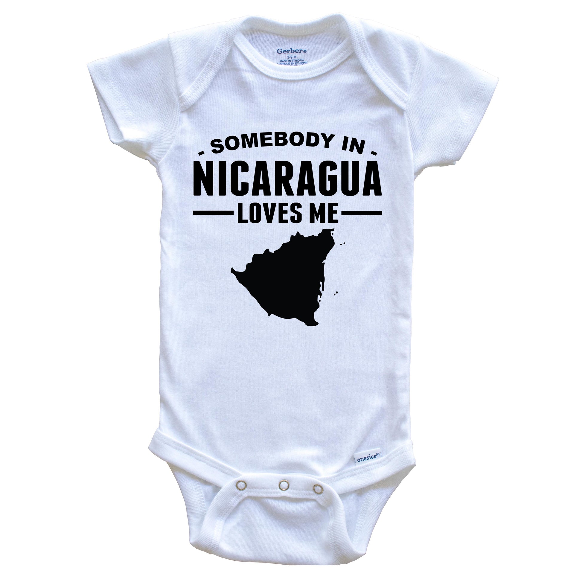 Somebody In Nicaragua Loves Me Baby Onesie