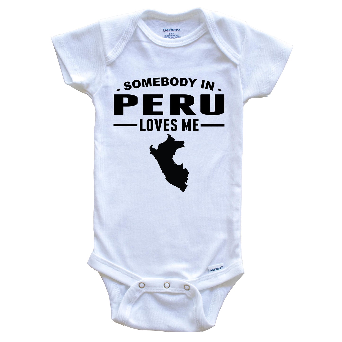 Somebody In Peru Loves Me Baby Onesie