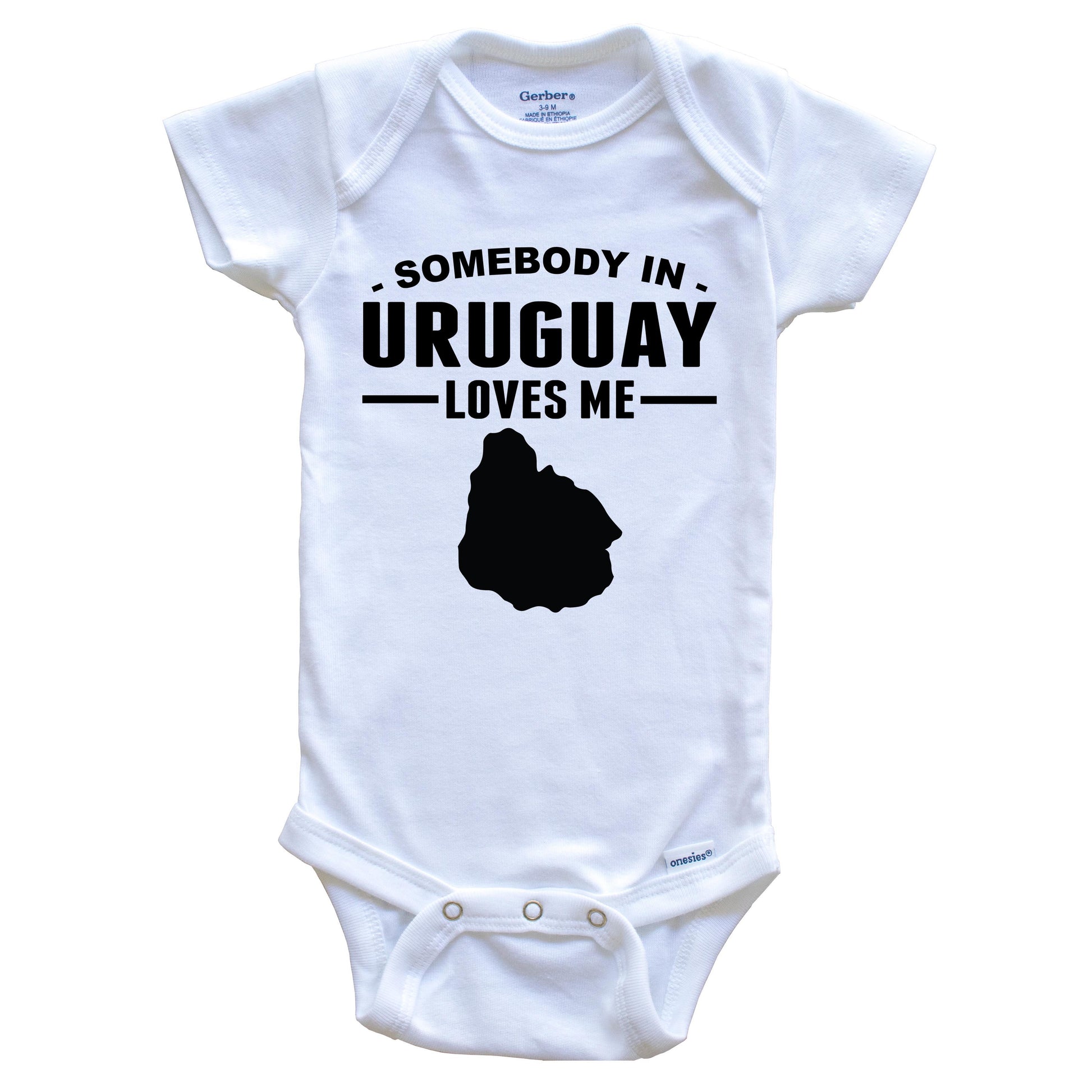 Somebody In Uruguay Loves Me Baby Onesie