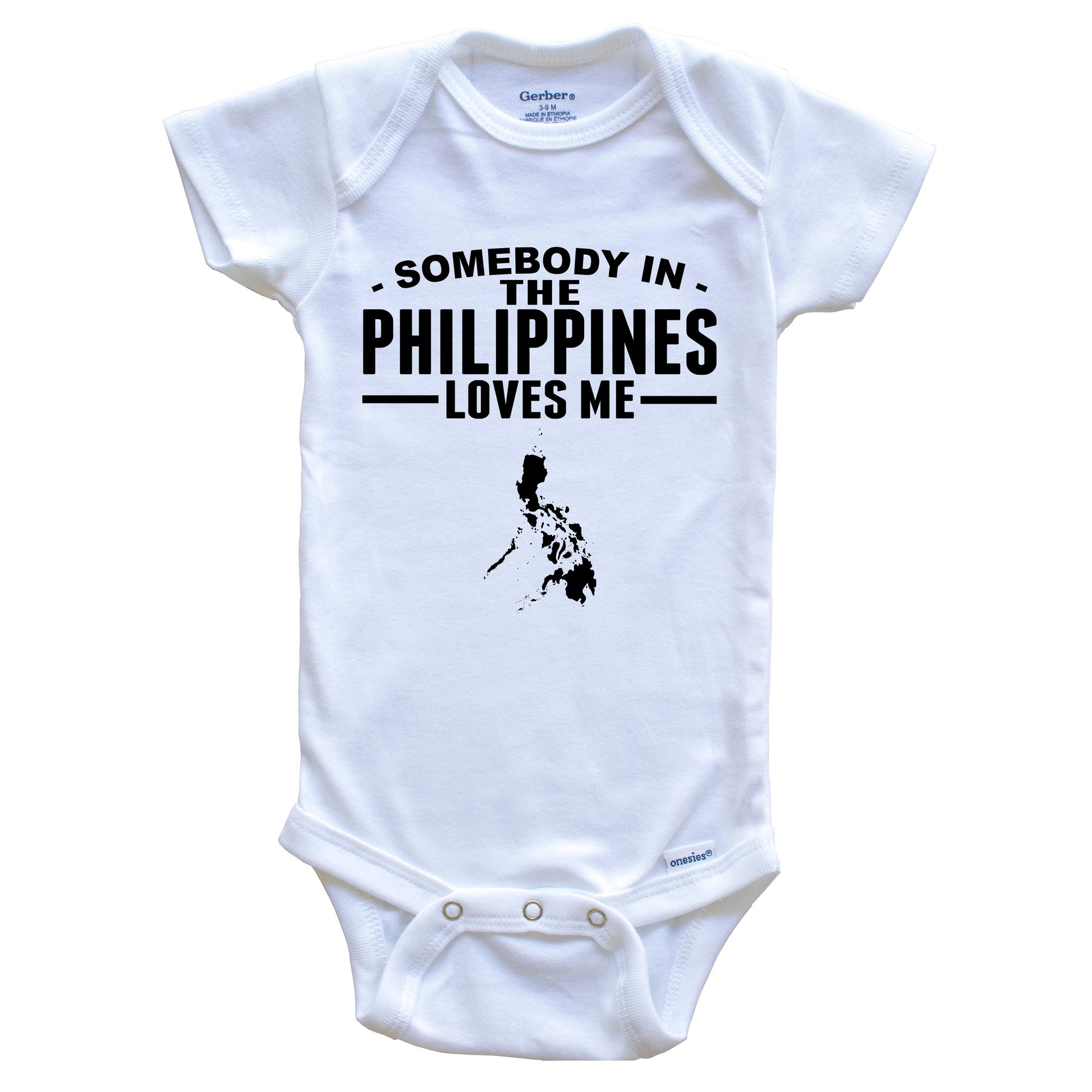 Somebody In The Philippines Loves Me Baby Onesie