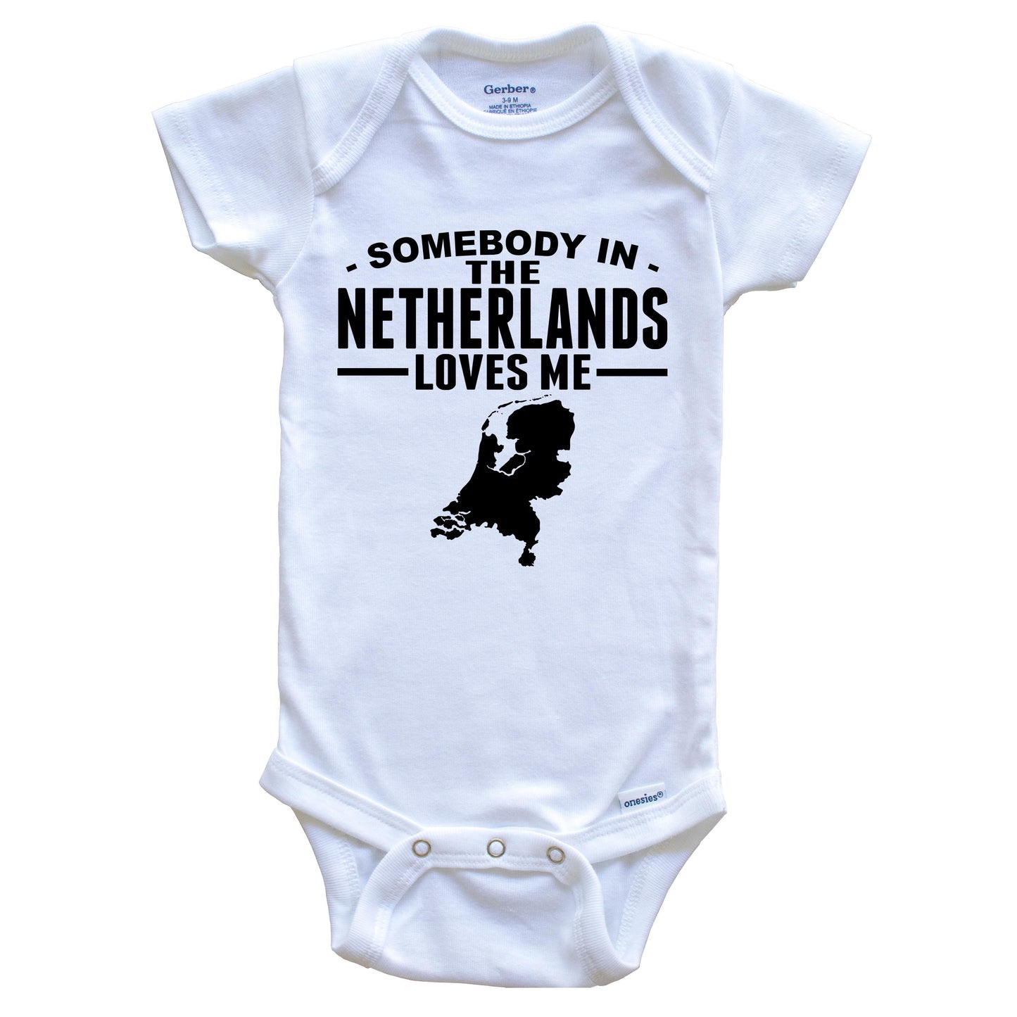 Somebody In The Netherlands Loves Me Baby Onesie
