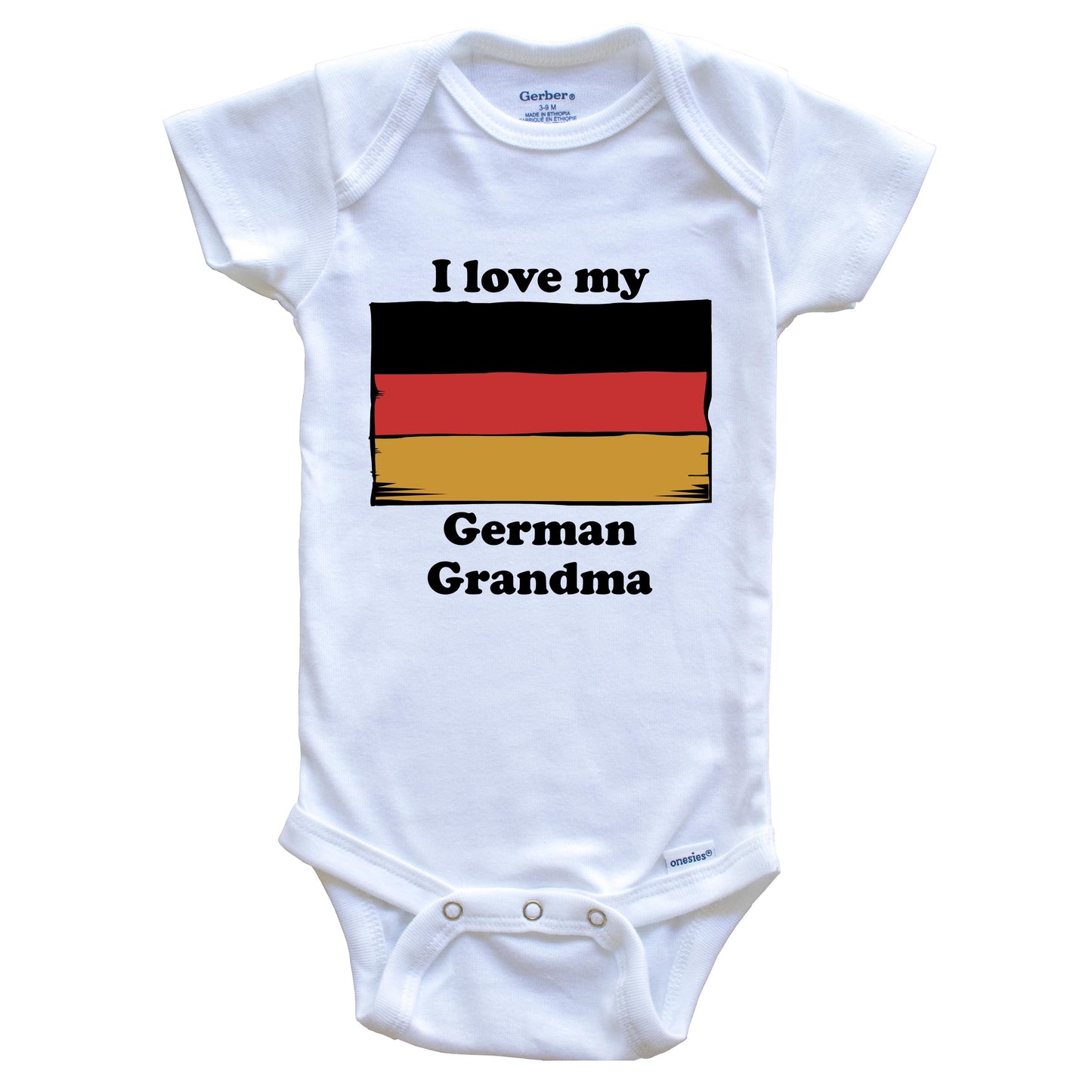 I Love My German Grandma Germany Flag Grandchild Baby Onesie