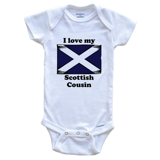 I Love My Scottish Cousin Scotland Flag Baby Onesie