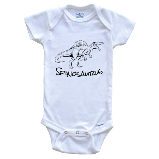Spinosaurus Sketch Cool Prehistoric Animal Dinosaur Baby Onesie