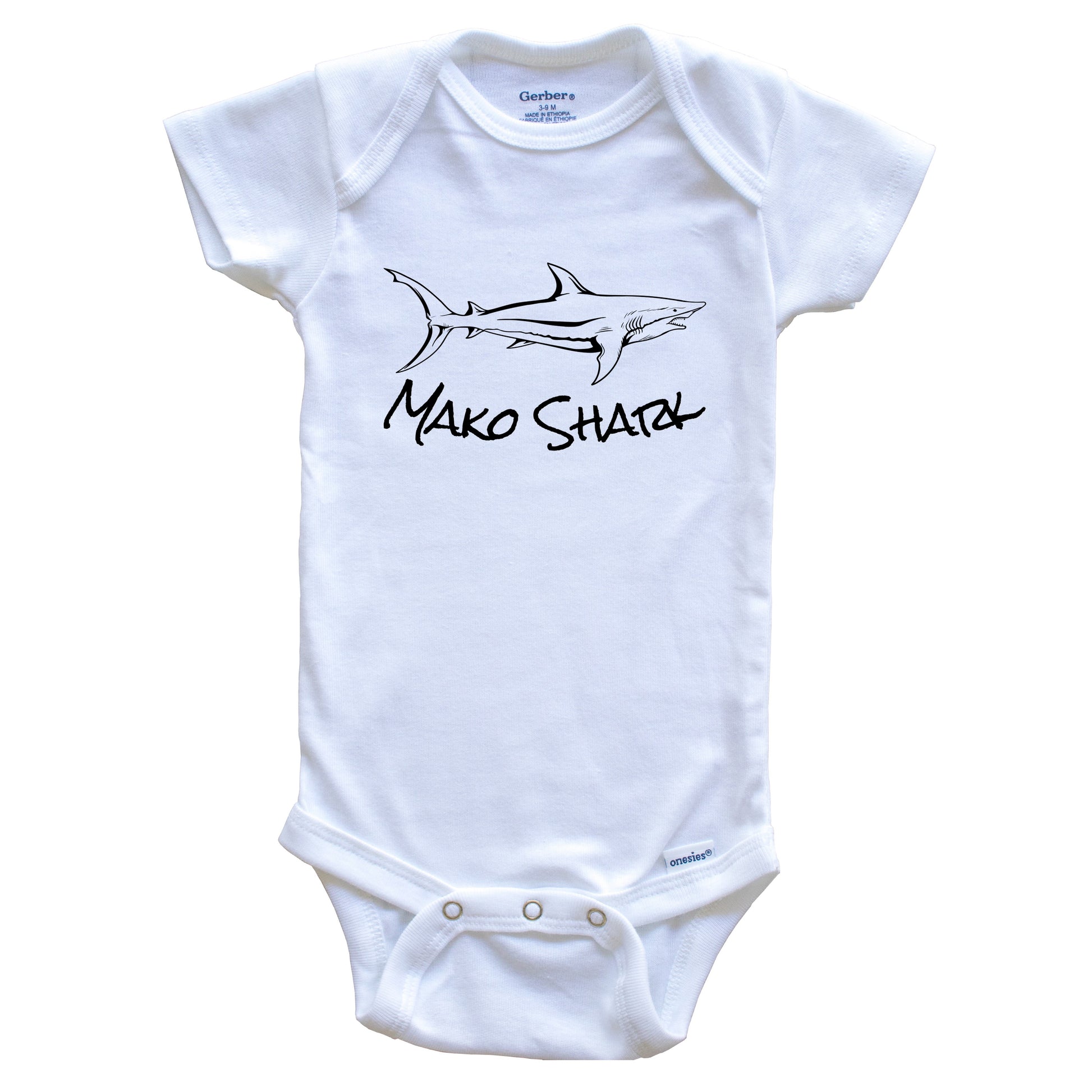 Mako Shark Sketch Cool Shark Baby Onesie
