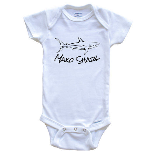 Mako Shark Sketch Cool Shark Baby Onesie