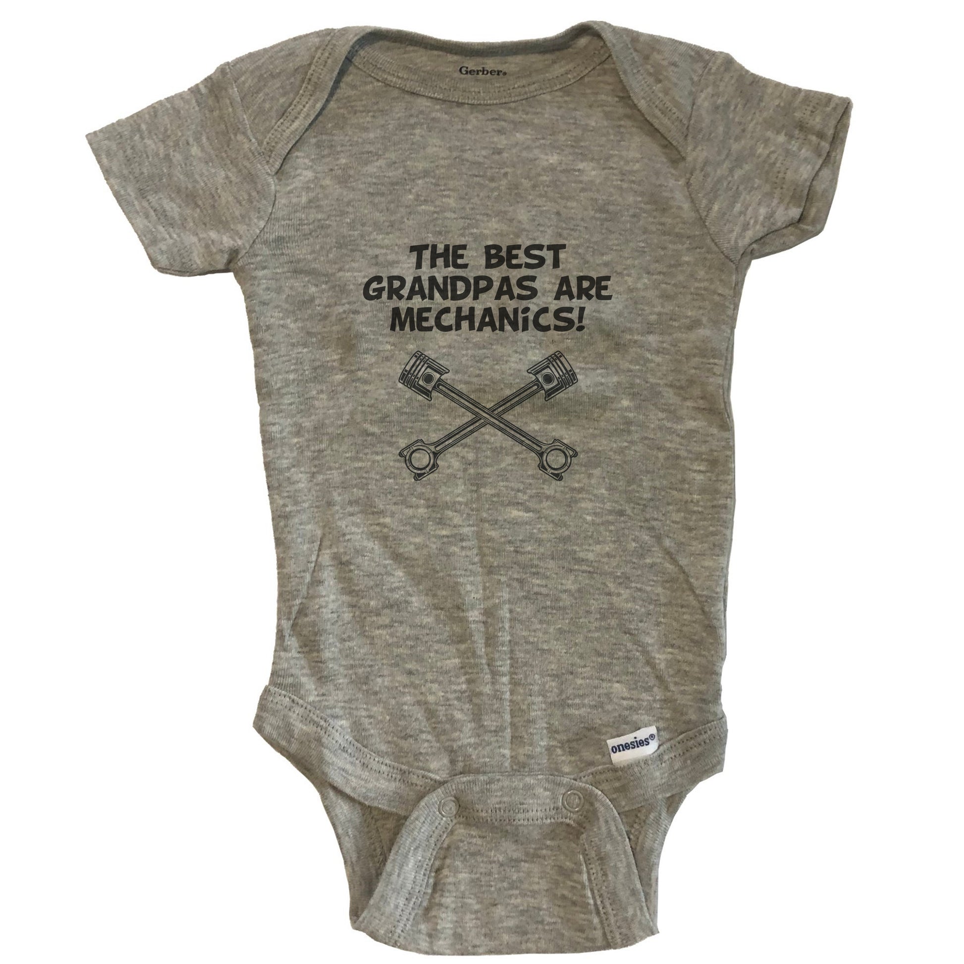 The Best Grandpas Are Mechanics Funny Grandchild Baby Onesie