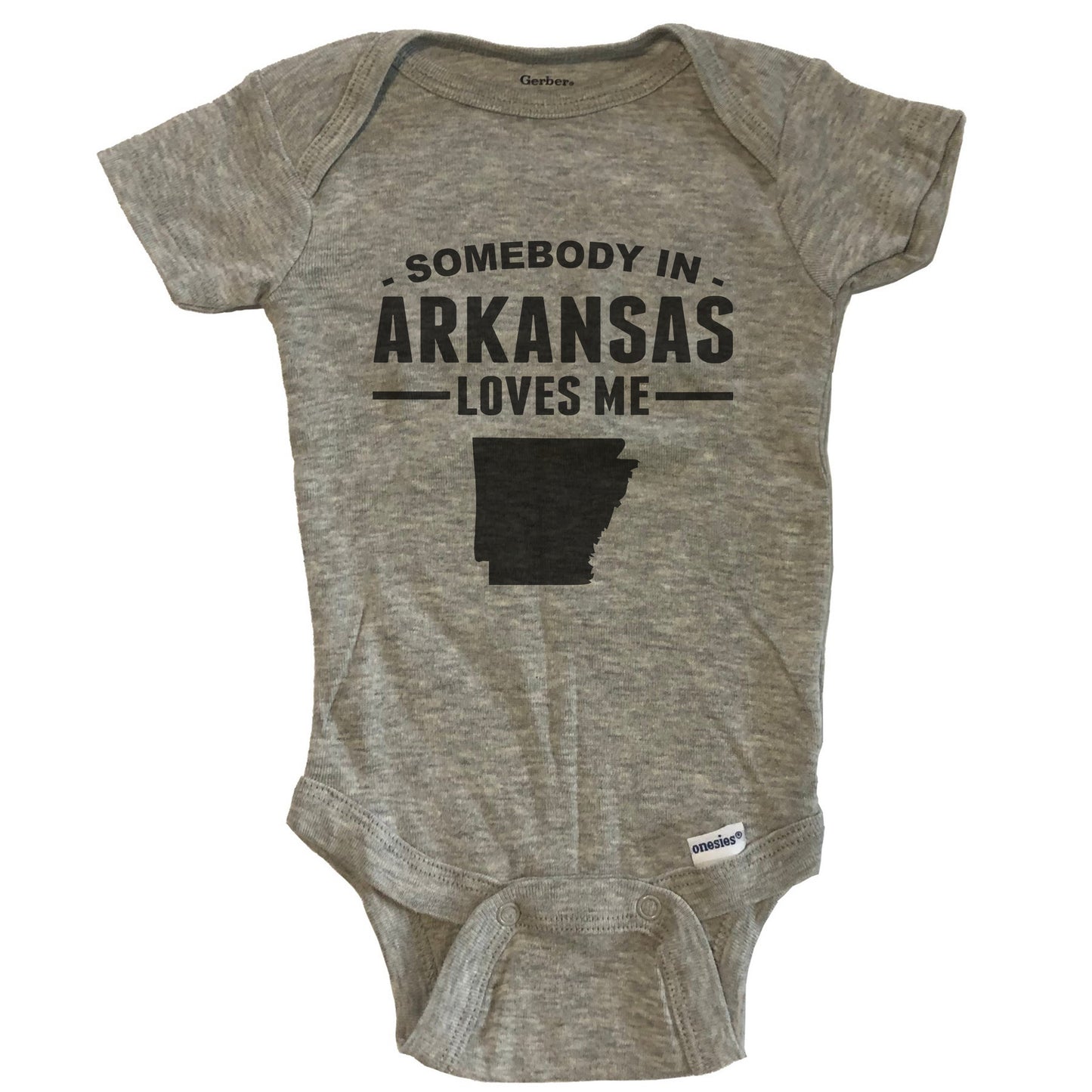 Somebody In Arkansas Loves Me Baby Onesie - Arkansas Baby Bodysuit