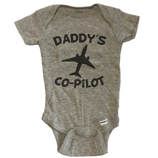 Daddy's Co-Pilot Cute Airplane Baby Onesie