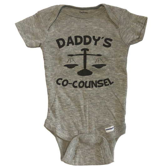 Daddy's Co-Counsel Funny Lawyer Baby Onesie