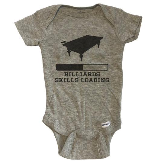 Billiards Skills Loading Funny Pool Player Humor Baby Onesie