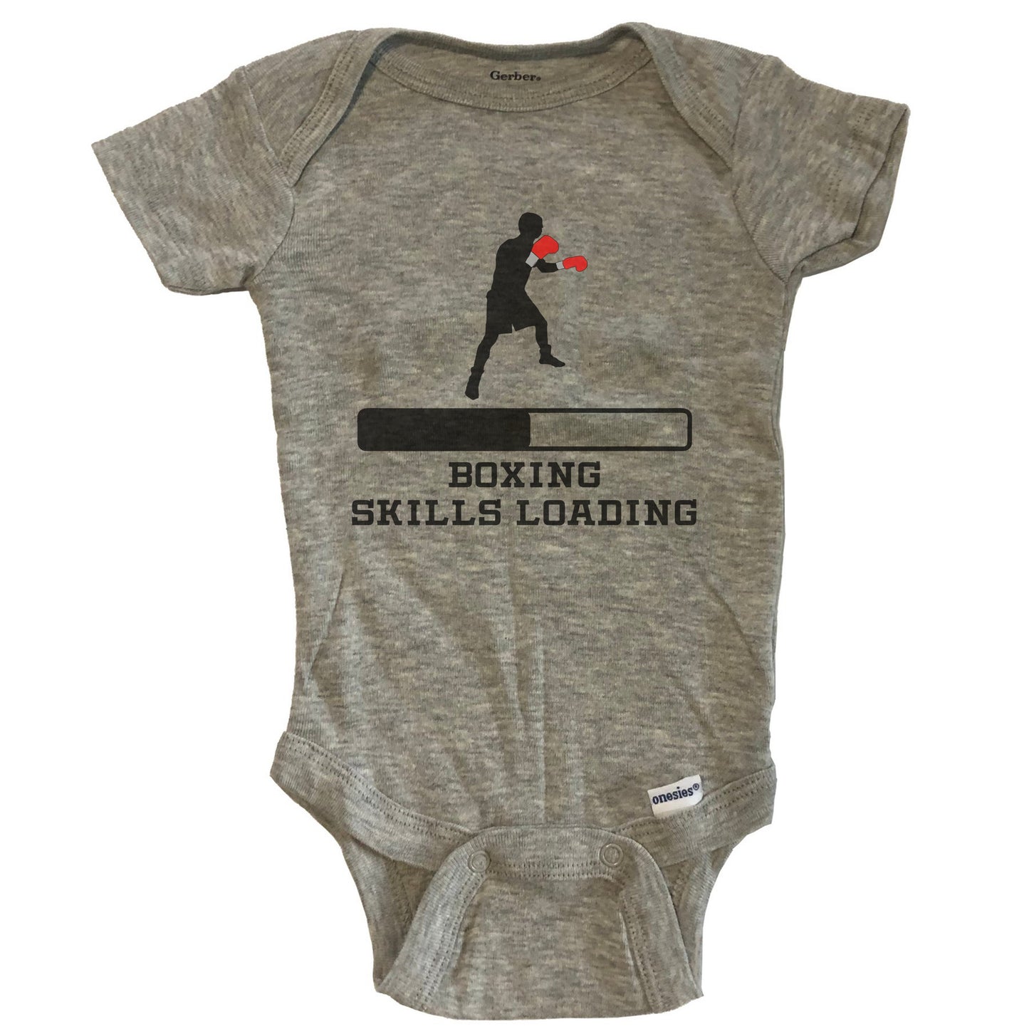 Boxing Skills Loading Funny Sports Humor Baby Onesie