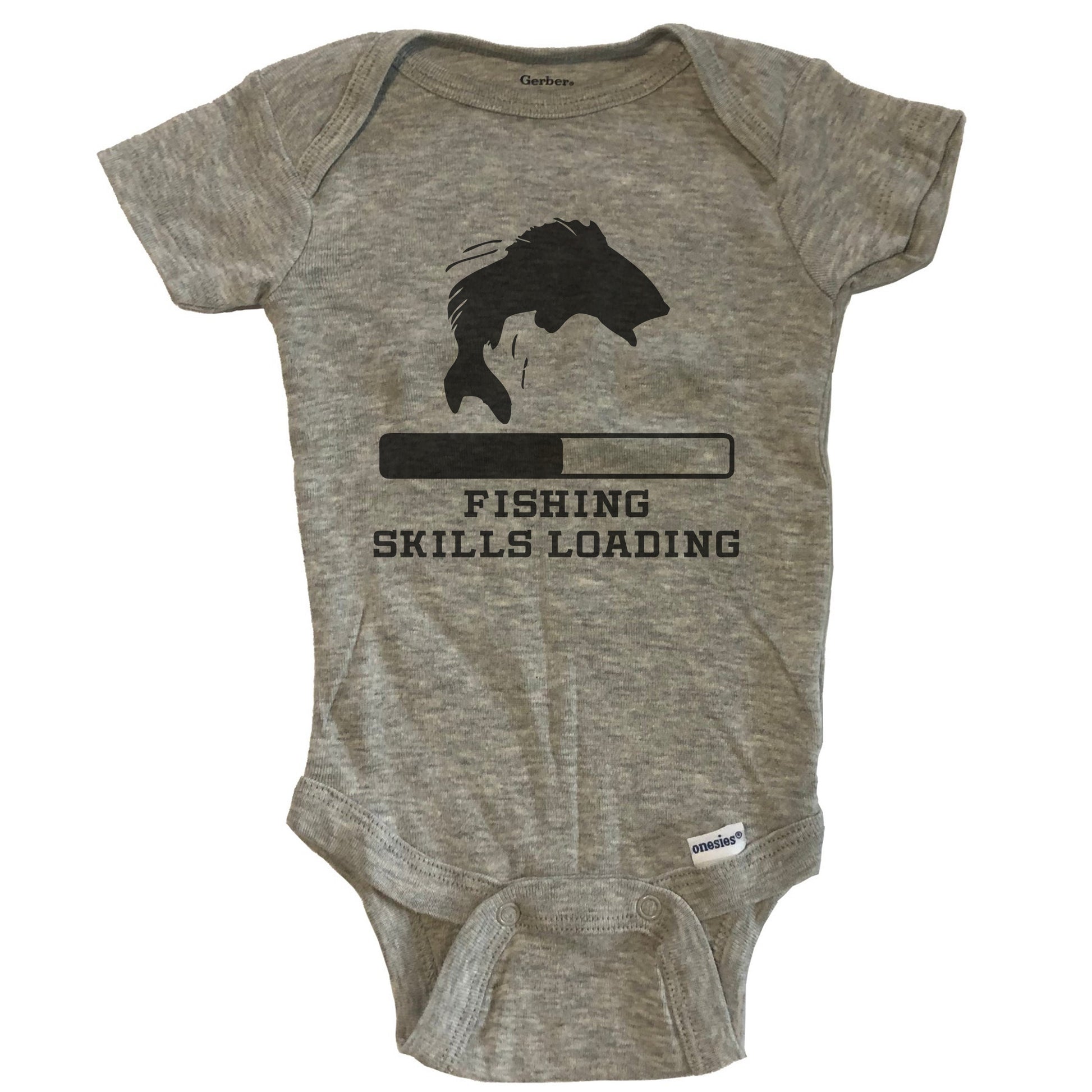 Fishing Skills Loading Funny Sports Humor Baby Onesie
