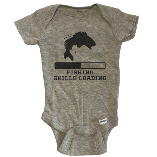 Fishing Skills Loading Funny Sports Humor Baby Onesie