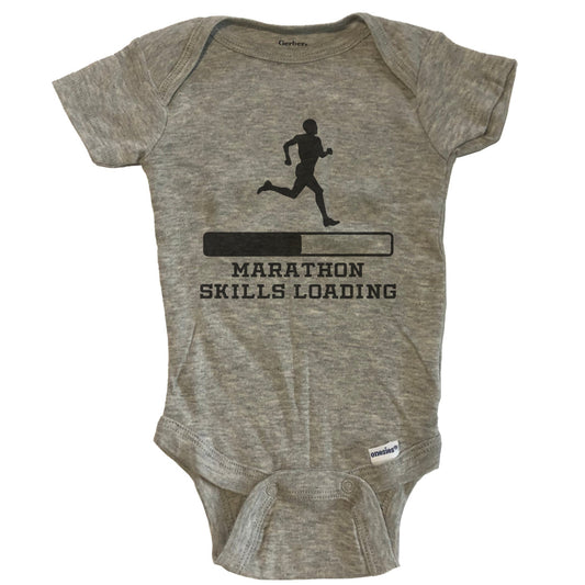 Marathon Skills Loading Funny Running Humor Baby Onesie
