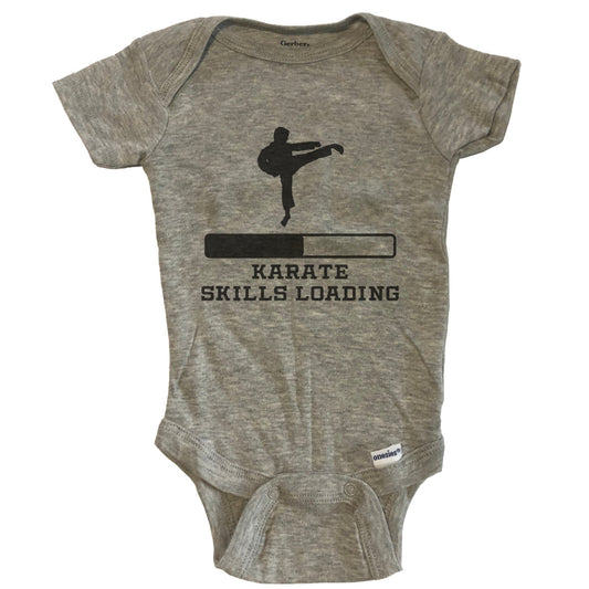 Karate Skills Loading Funny Martial Arts Humor Baby Onesie