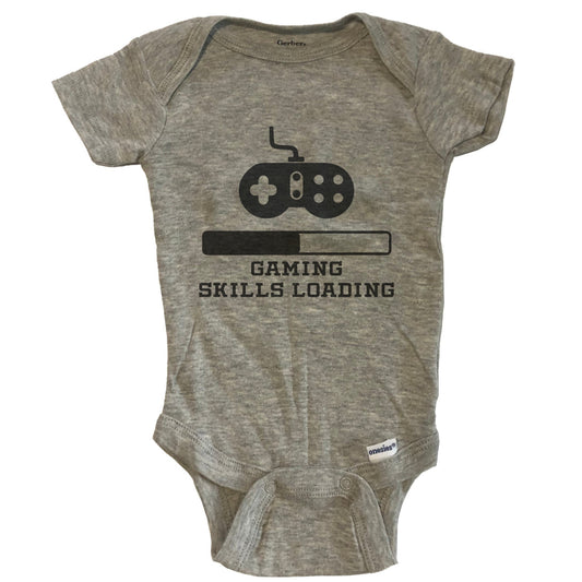 Gaming Skills Loading Funny Video Games Humor Baby Onesie