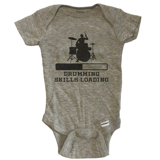 Drumming Skills Loading Funny Drummer Humor Baby Onesie