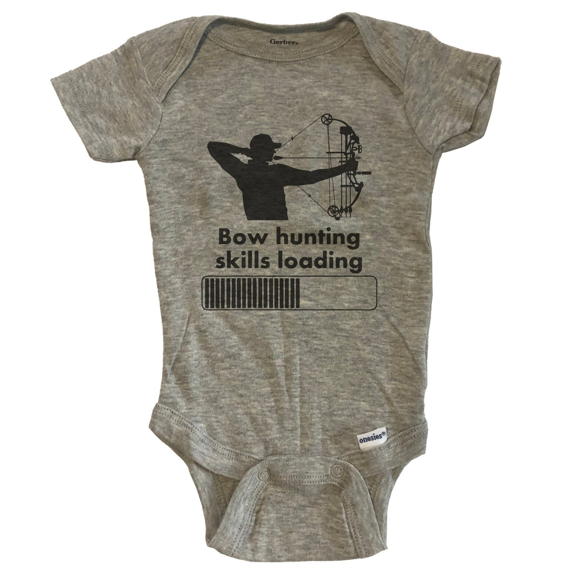 Bow Hunting Skills Loading Funny Archery Baby Onesie