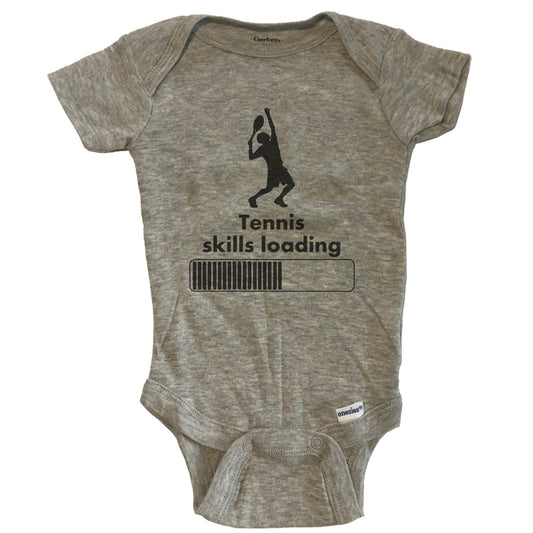 Tennis Skills Loading Funny Baby Onesie