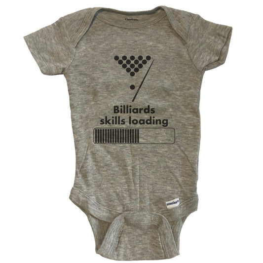 Billiards Skills Loading Funny Pool Baby Onesie