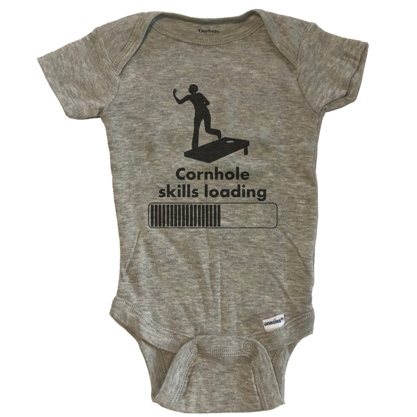 Cornhole Skills Loading Funny Baby Onesie