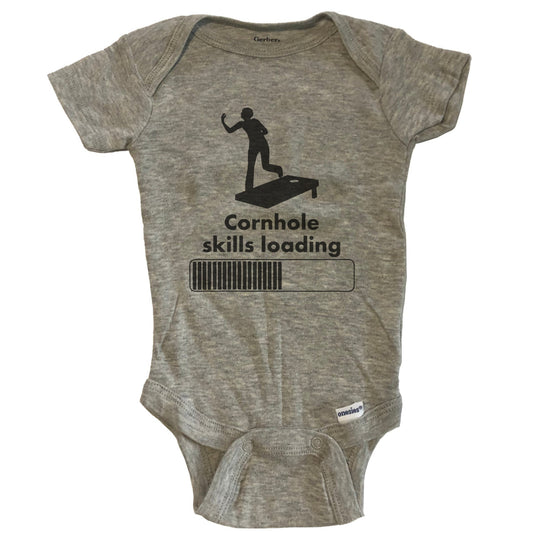 Cornhole Skills Loading Funny Baby Onesie