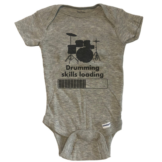 Drumming Skills Loading Funny Music Baby Onesie