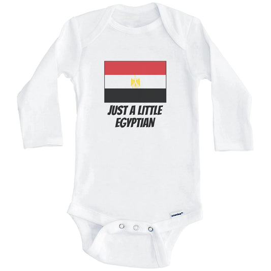 Just A Little Egyptian Cute Egypt Flag Baby Onesie (Long Sleeves)