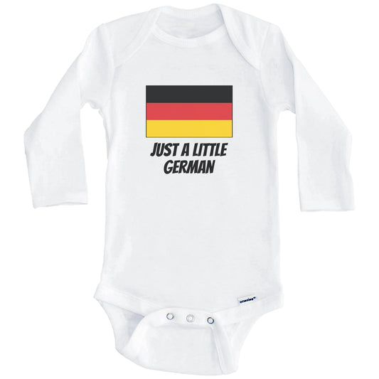 Just A Little German Cute Germany Flag Baby Onesie (Long Sleeves)