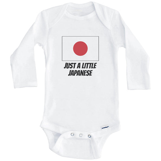 Just A Little Japanese Cute Japan Flag Baby Onesie (Long Sleeves)