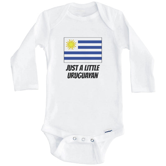 Just A Little Uruguayan Cute Uruguay Flag Baby Onesie (Long Sleeves)