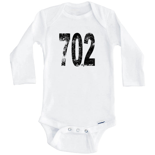 702 Las Vegas Nevada Area Code Baby Onesie - One Piece Baby Bodysuit (Long Sleeves)