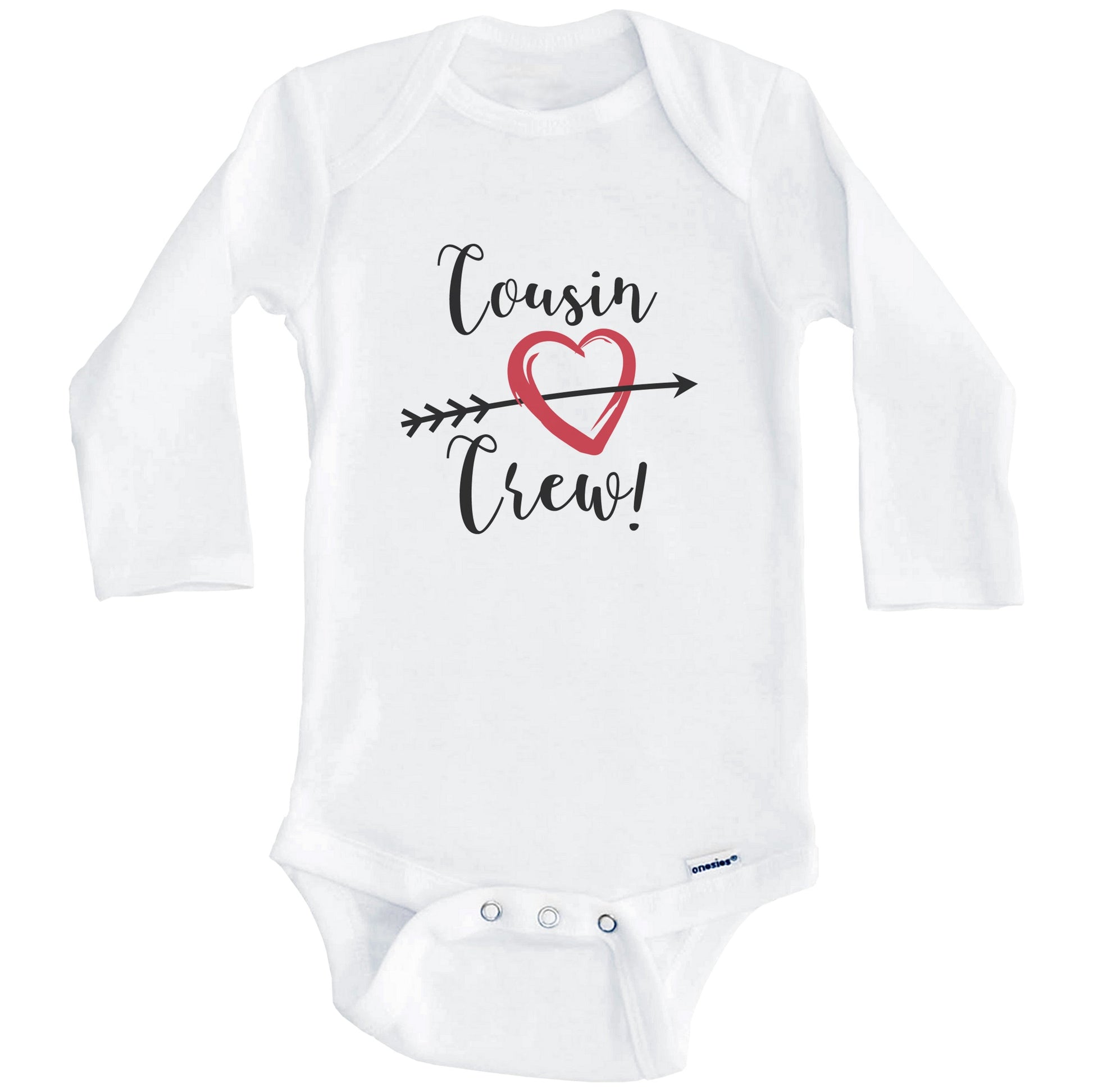 Cousin Crew Family Cousins Onesie - One Piece Baby Bodysuit (Long Sleeves)