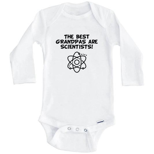 The Best Grandpas Are Scientists Funny Grandchild Baby Onesie (Long Sleeves)