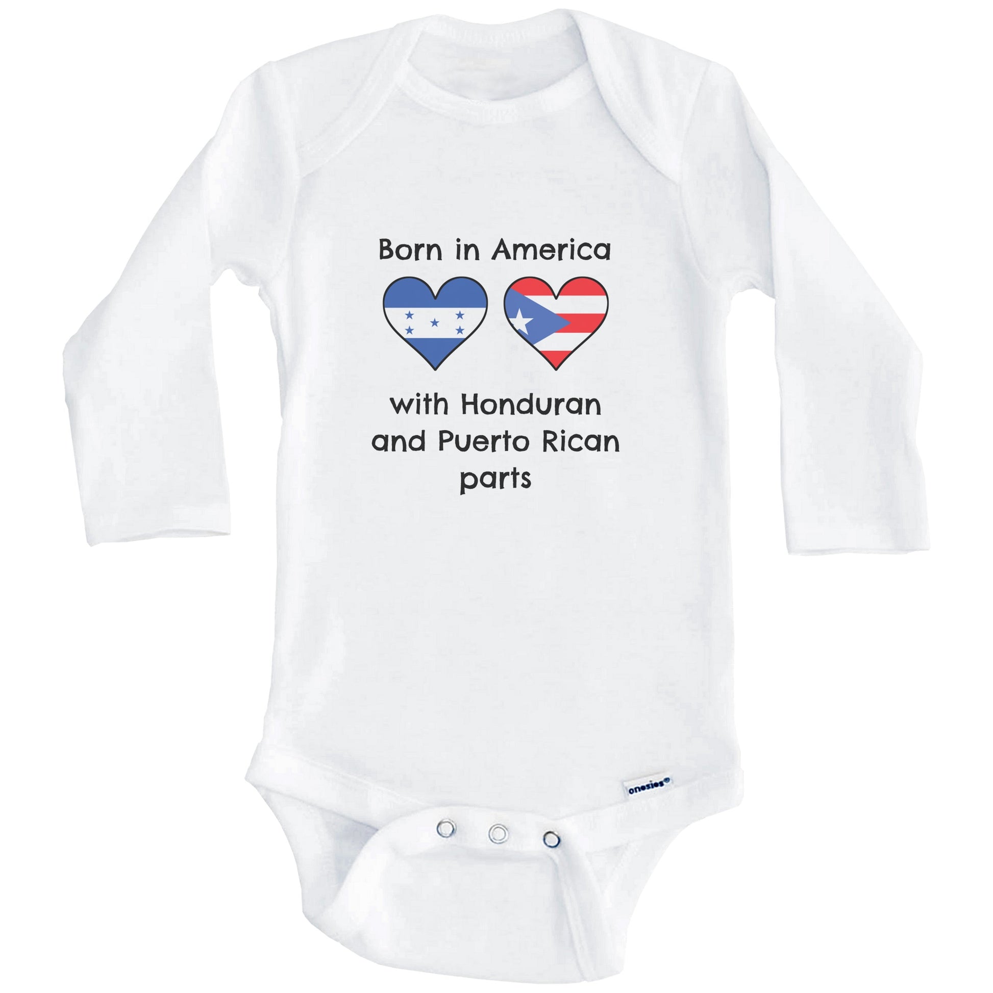 thumbnail image 2 of Cute Mexican Flag Heart One-Piece Baby Bodysuit Jamaica 2 of 14