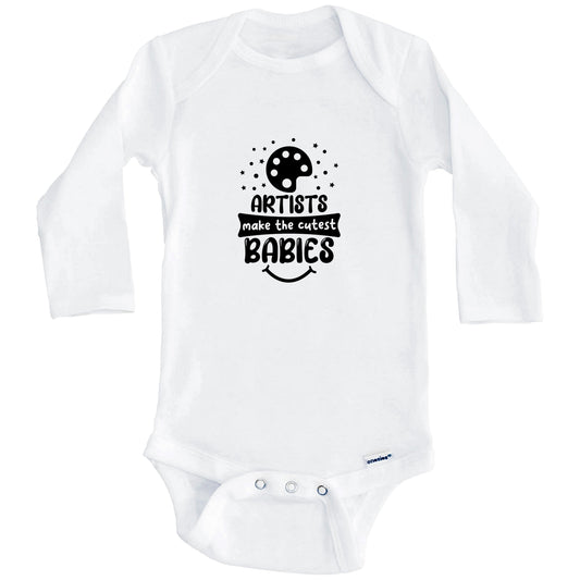 Artists Make The Cutest Babies Funny Art One Piece Baby Bodysuit (Long Sleeves)