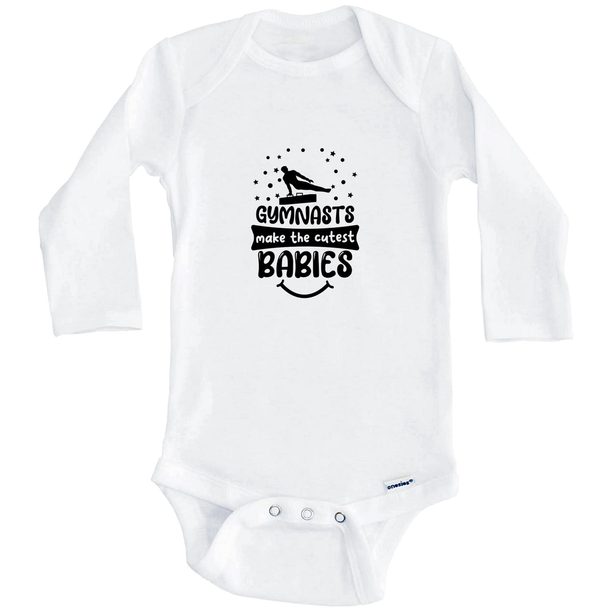 Gymnasts Make The Cutest Babies Funny Gymnastics One Piece Baby Bodysuit (Long Sleeves)