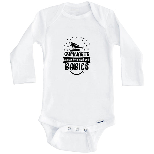 Gymnasts Make The Cutest Babies Funny Gymnastics One Piece Baby Bodysuit (Long Sleeves)