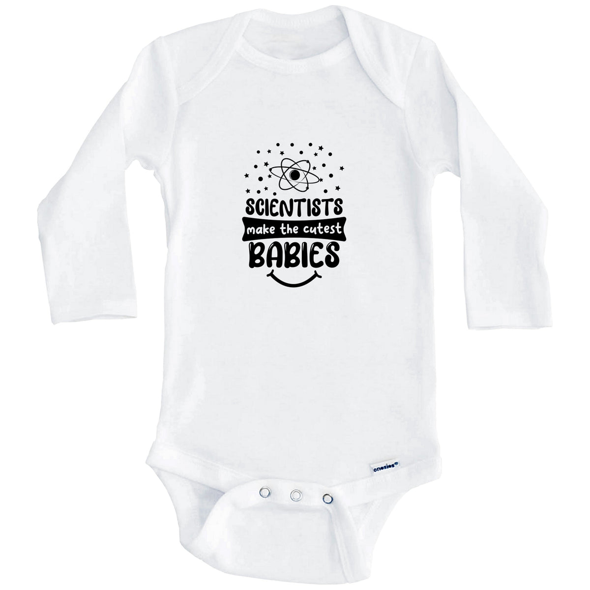 Scientists Make The Cutest Babies Funny Science One Piece Baby Bodysuit (Long Sleeves)
