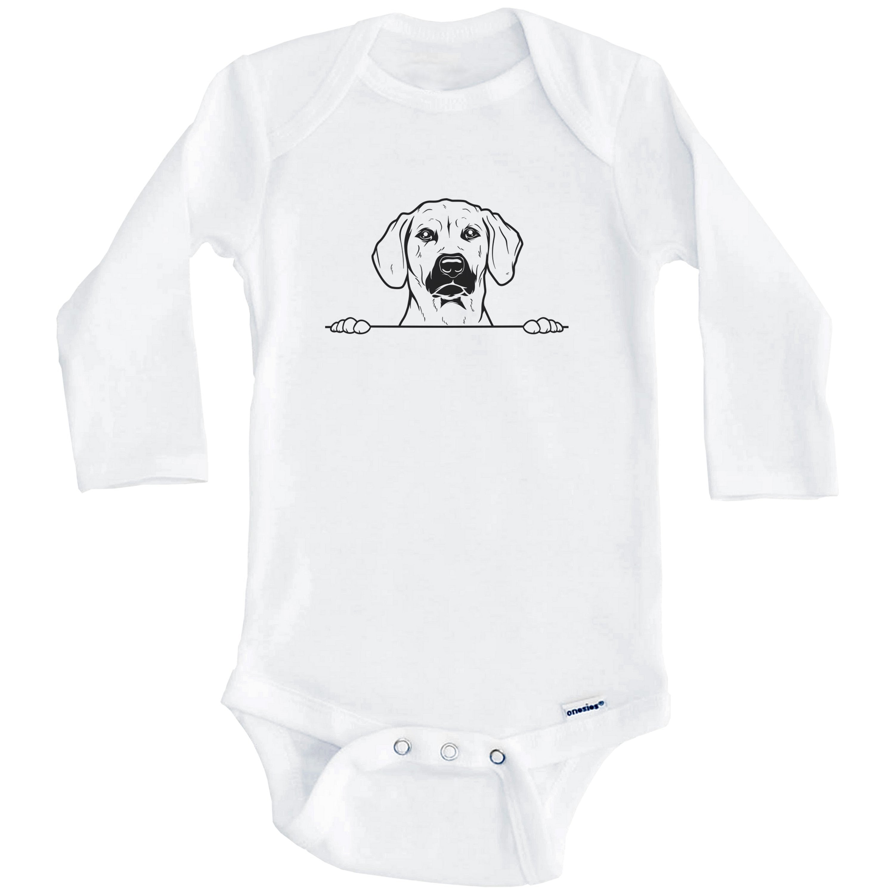 Rhodesian Ridgeback Dog Breed Drawing Cute One Piece Baby Bodysuit (Lo ...