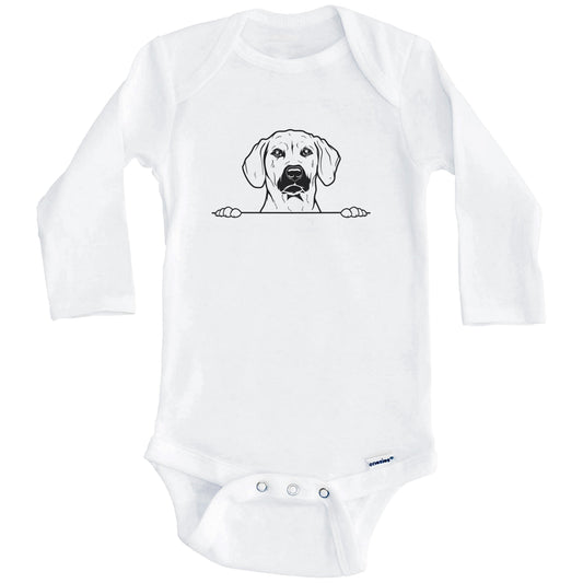 Rhodesian Ridgeback Dog Breed Drawing Cute One Piece Baby Bodysuit (Long Sleeves)