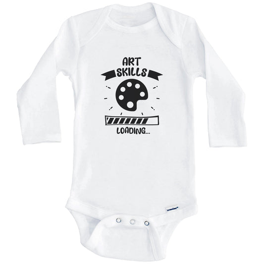 Art Skills Loading Funny Art Baby Bodysuit (Long Sleeves)