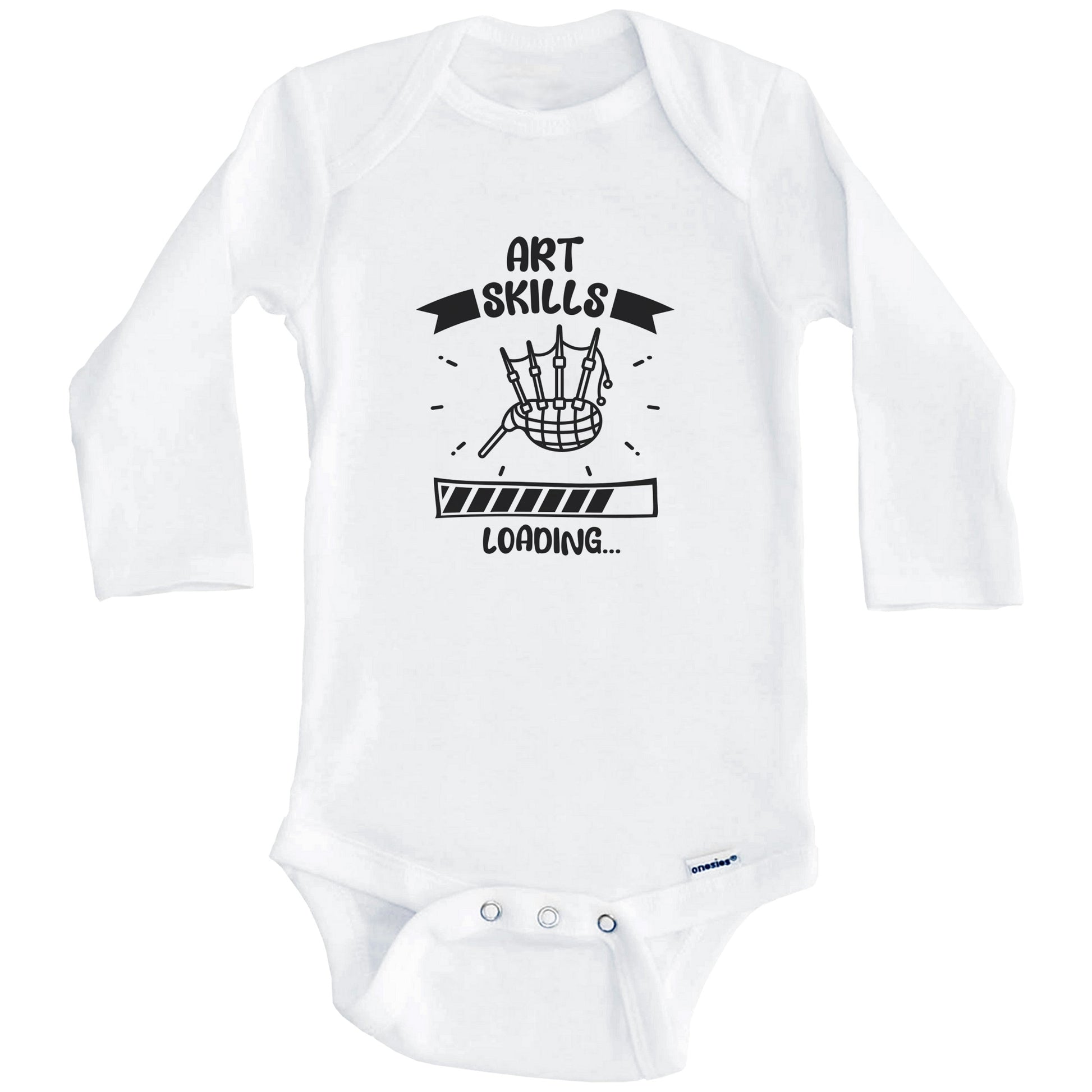 Bagpipes Skills Loading Funny Bagpipes Baby Bodysuit (Long Sleeves)