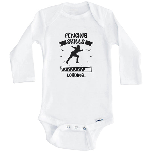 Fencing Skills Loading Funny Fencing Baby Bodysuit (Long Sleeves)