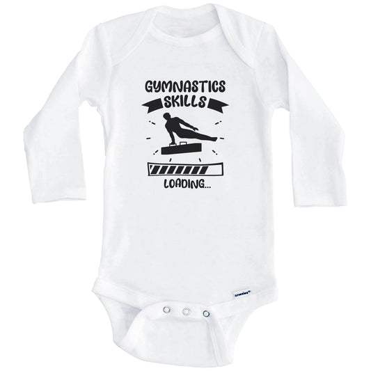 Gymnastics Skills Loading Funny Gymnastics Baby Bodysuit (Long Sleeves)