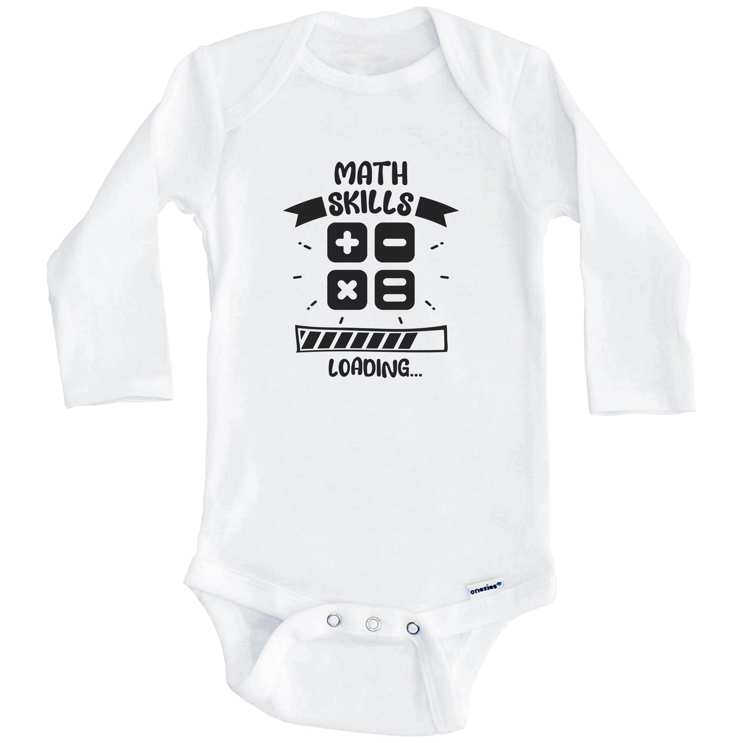 Math Skills Loading Funny Math Baby Bodysuit (Long Sleeves)