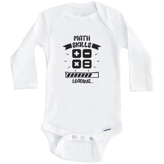Math Skills Loading Funny Math Baby Bodysuit (Long Sleeves)